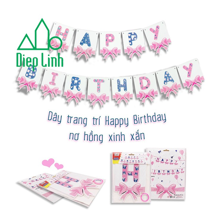 Dây Treo Trang Trí Happy Birthday Các Mẫu