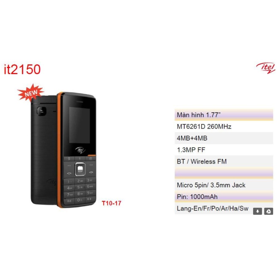 Điện thoại Itel it2150 - Hàng chính hãng