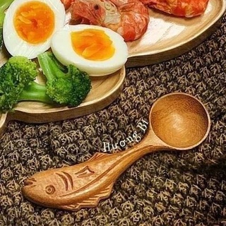 Muỗng (thìa) gỗ cán hình chú cá