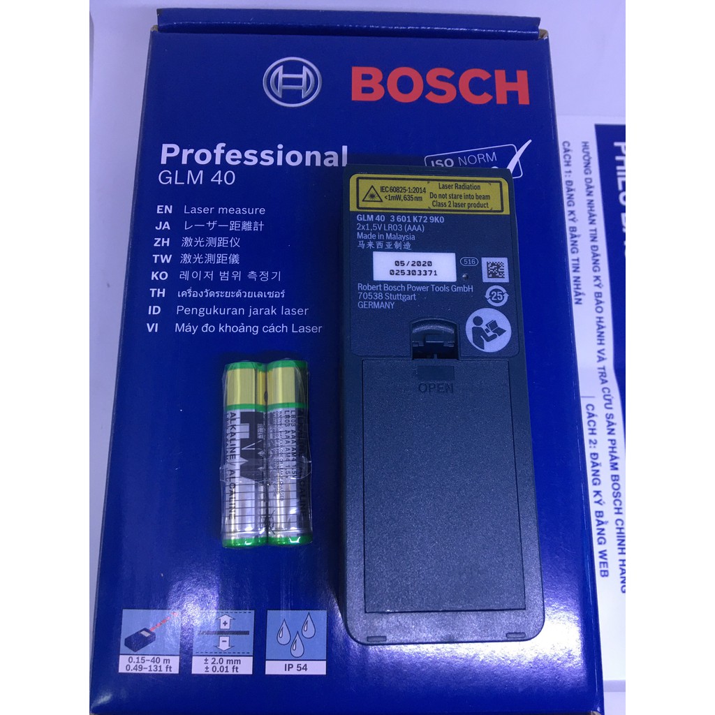 Máy đo khoảng cách Bosch GLM 40 (40m)