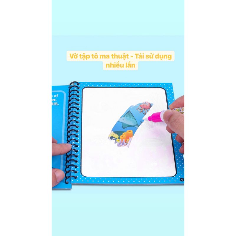 Tranh tô màu nước ma thuật_tranh mà thuật tái sử dụng