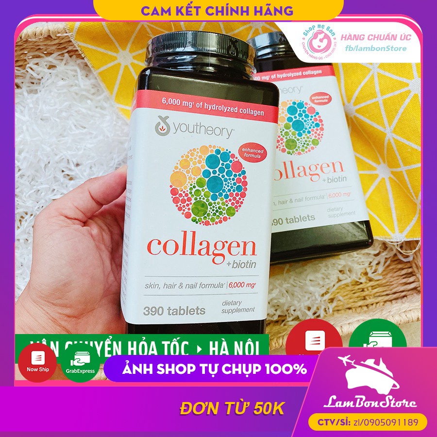 COLLAGEN BIOTIN CỦA YOUTHEORY 390 viên - Mỹ