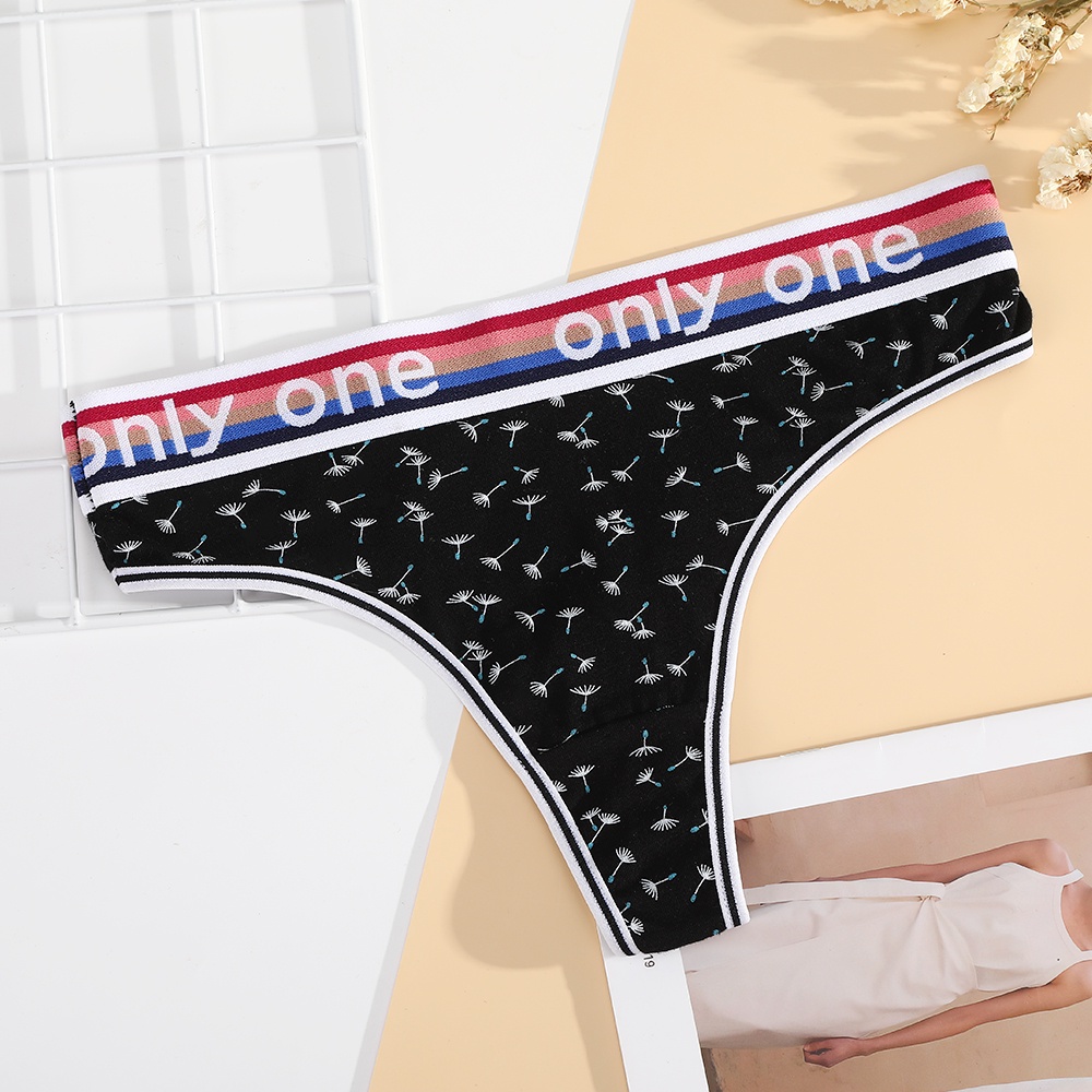 Quần lót Aijolen bằng cotton lưng thấp in chữ gợi cảm cho nữ