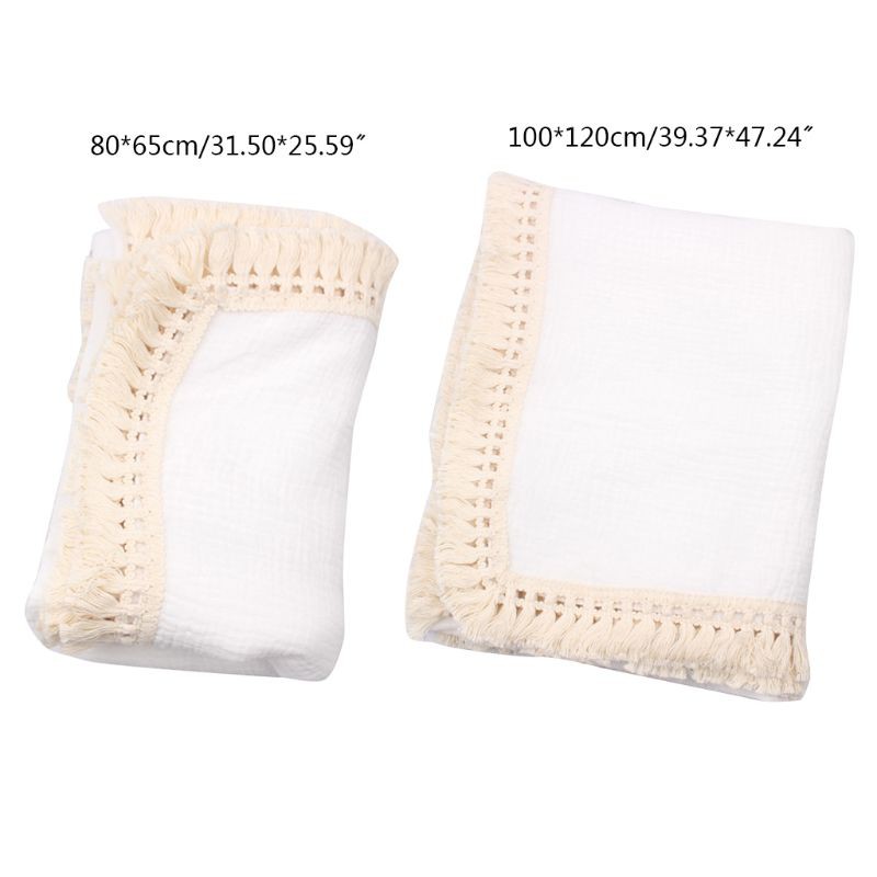 Chăn Quấn Tua Rua Chất Liệu Cotton Cho Bé