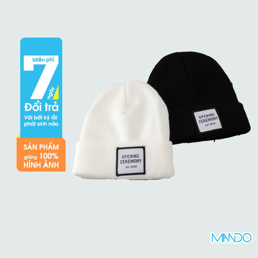 Mũ Beanie Len, Dày Unisex, Phối Đồ Đẹp Phong Cách Hàn Quốc Thời Trang MANDO -           PKN080