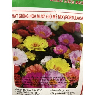 Hạt giống Hoa mười giờ Mix (Portulaca) 💐