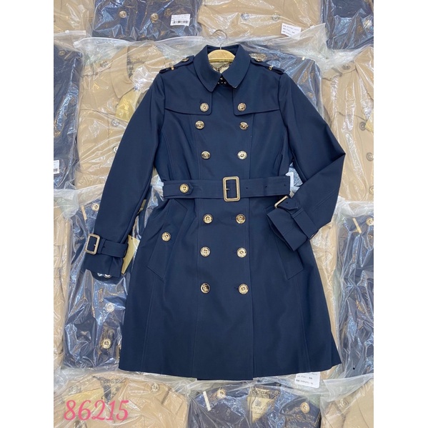 Áo khoác mangto kaki dáng dài cúc đồng hàng đẹp chuẩn tag mác