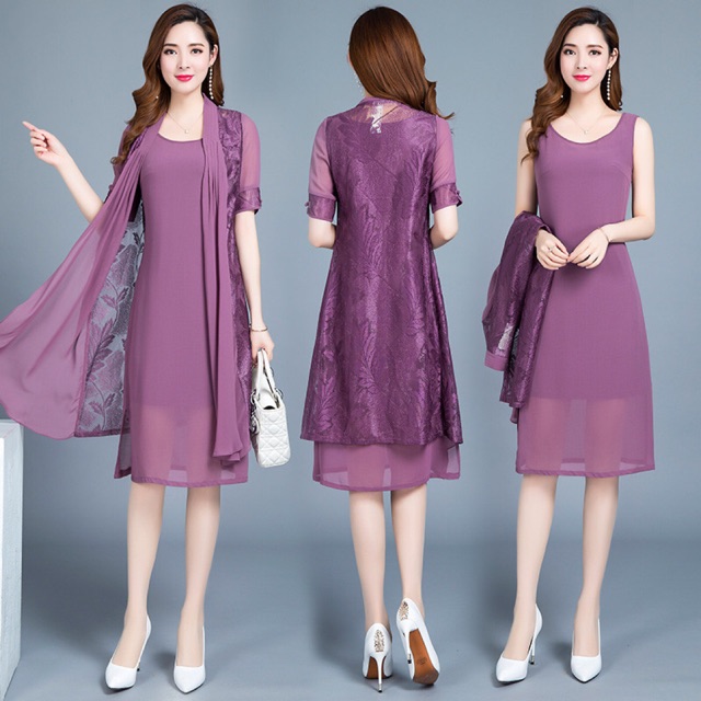 Đầm Kèm áo Khoác Cao Cấp