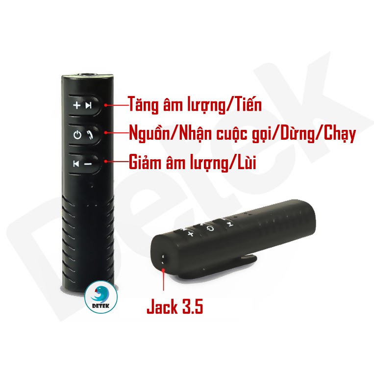 Thiết bị chuyển đổi tai nghe thường thành Bluetooth Detek R999 Tặng Jack 3.5