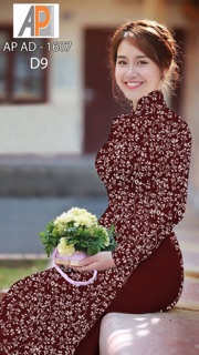 Vải áo dài hoa nhí