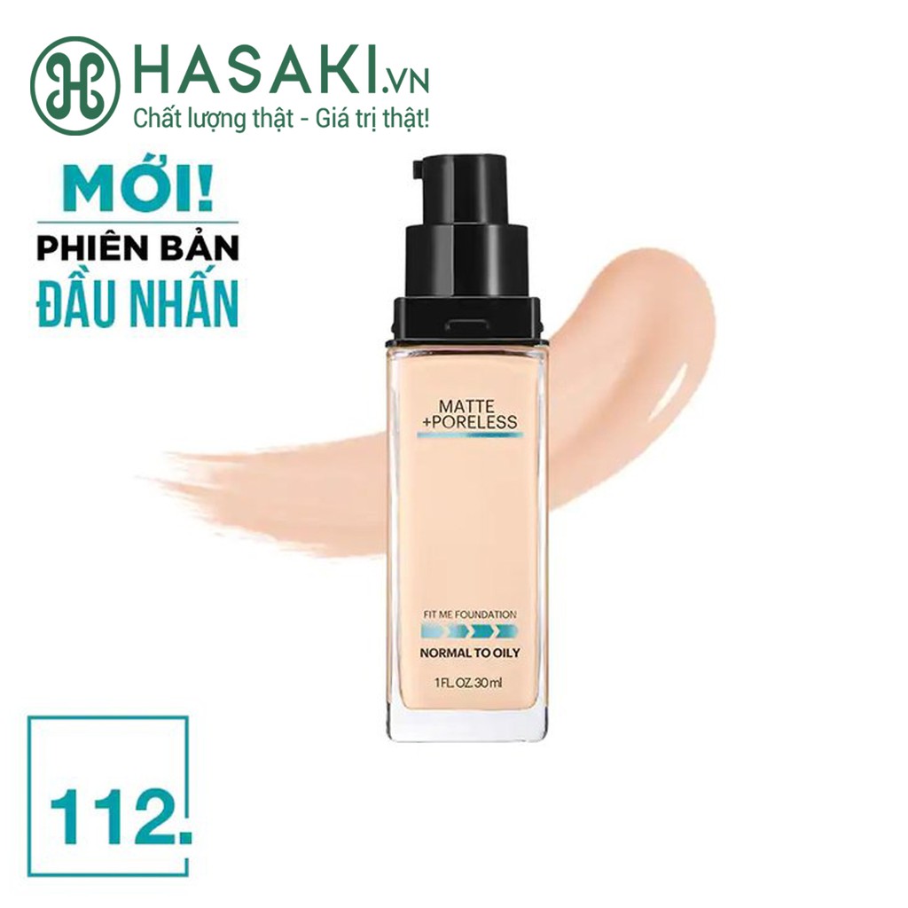 Kem Nền Mịn Lì Maybelline Fit Me Matte + Poreless Foundation 30ml (Có Vòi Pump) | BigBuy360 - bigbuy360.vn