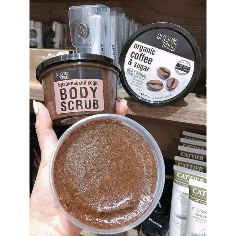 Tẩy Tế Bào Chết Toàn Thân Organic Shop Organic Coffee &amp; Sugar Body Scrub 250ml