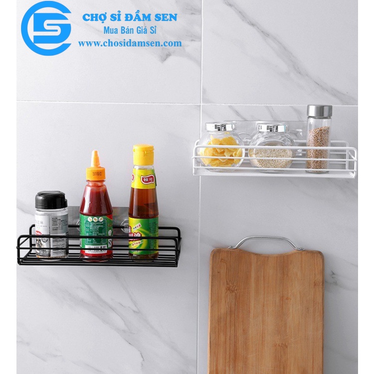 Kệ Thép không gỉ đa năng chữ nhật dán tường, kệ nhà tắm, nhà bếp tiện dụng.  G355-KesatNT-HCN