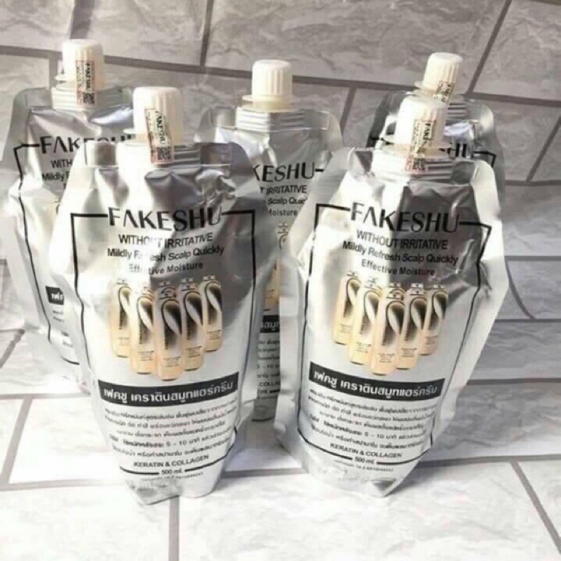 Hấp phủ lụa tơ tằm phục hồi tóc Fakeshu 500ml