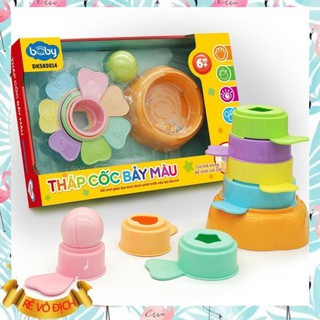 Đồ chơi tháp cốc bảy màu DK580014