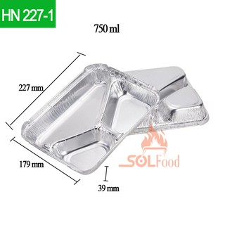 Set 10 HỘP NHÔM, KHAY GIẤY BẠC đựng thực phẩm có nắp đa dạng kích cỡ Dalaco.decor