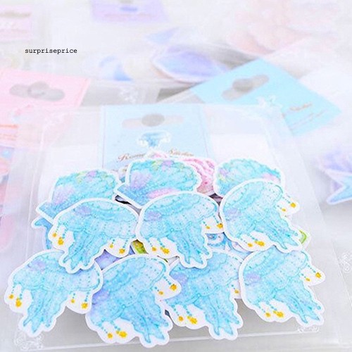 Bộ 70 sticker dán trang trí album thủ công thiết kế dễ thương