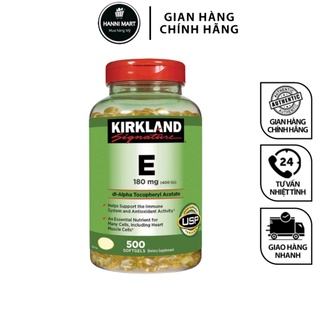 Viên uống vitamin e của mỹ kirkland signature 400iu giúp đẹp da, chống lão hóa