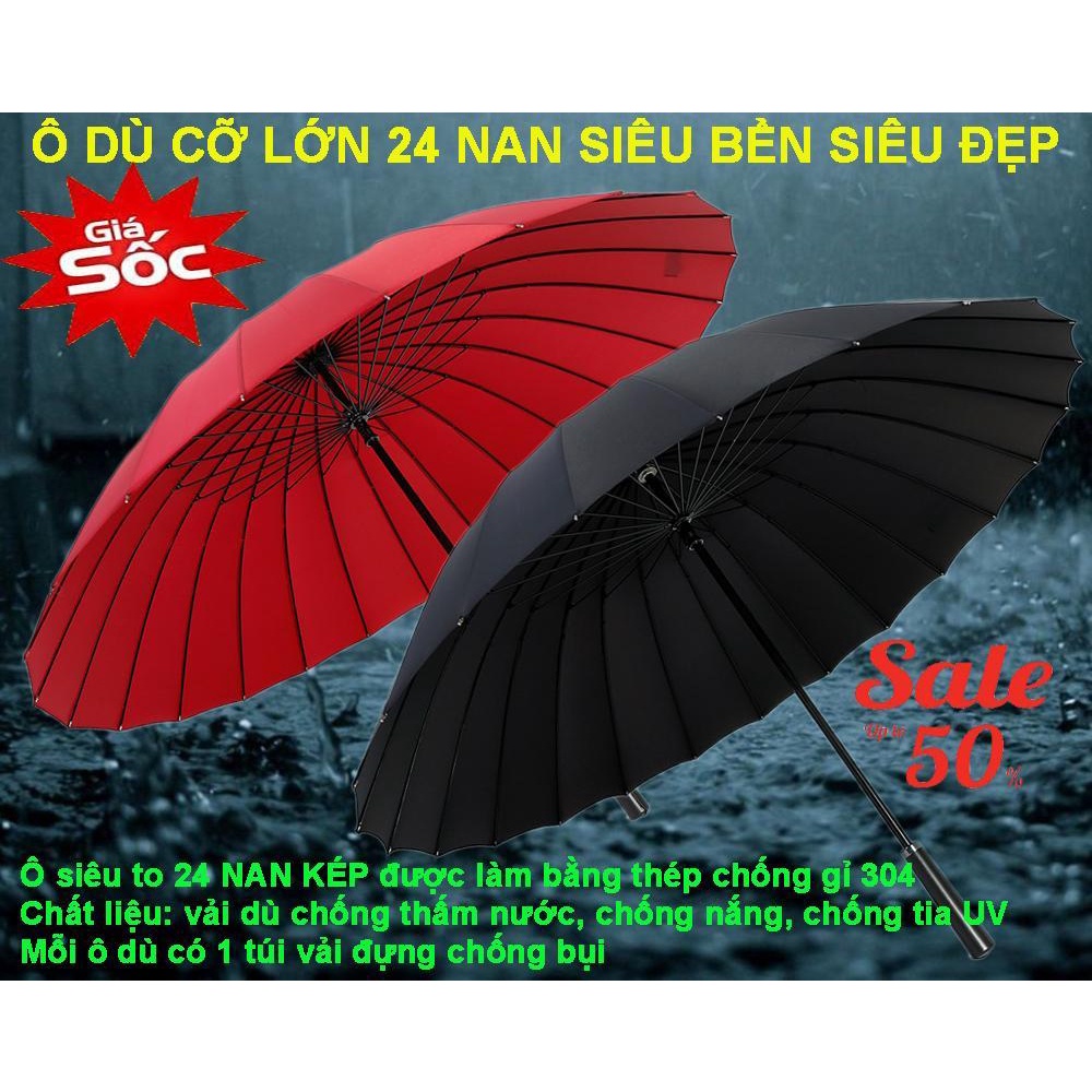 Cây Dù Che Mưa, Cây Dù Che Nắng CHỌN NGAY Ô Dù Siêu To Đường Kính Lên Đến 116 CM Dành Cho 3 Người