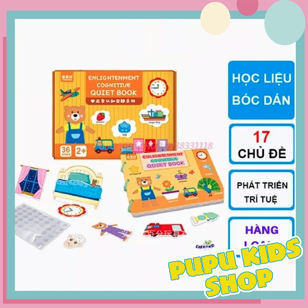 Học Liệu Montessori 17 Chủ Đề, Đồ Chơi Giáo Dục Sớm Cho Bé, Bảng Bận Rộn Quiet Book, Busy Board, Bóc Dán Cho Bé 2-6 tuổi