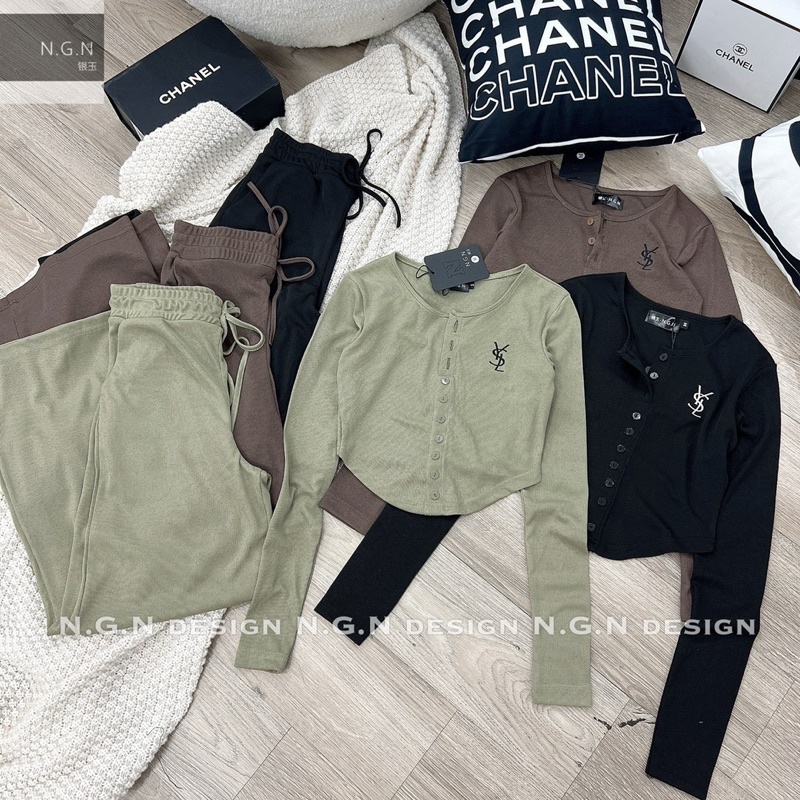 Set áo Y S L kèm quần xuông siêu hot NGN