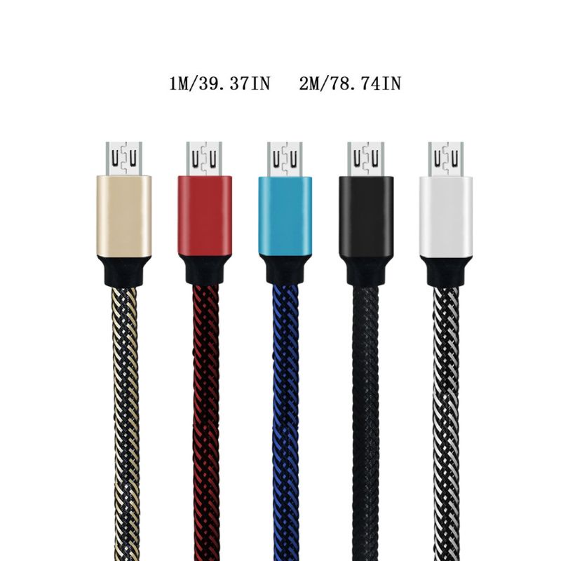 Cáp Sạc Nhanh Micro USB Dạng Bện 3A Cho Điện Thoại Thông Minh / Máy Tính Bảng Android S7 S6
