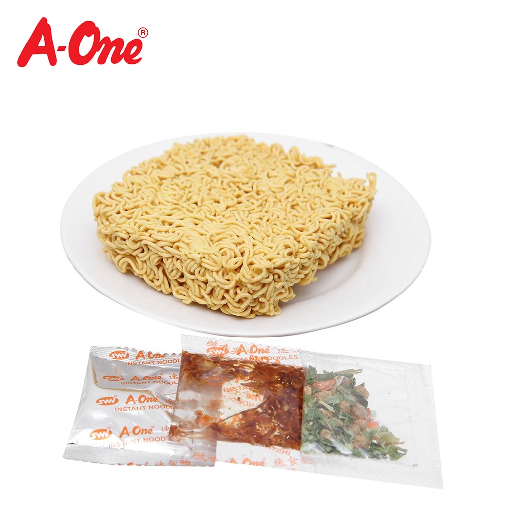 Thùng 30 gói mì hương vị thịt xào pork flavor instant noodles a-one - ảnh sản phẩm 6