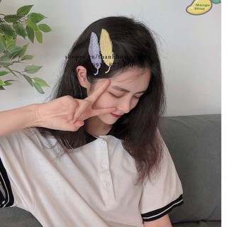 Kẹp tóc hình chiếc lá pastel