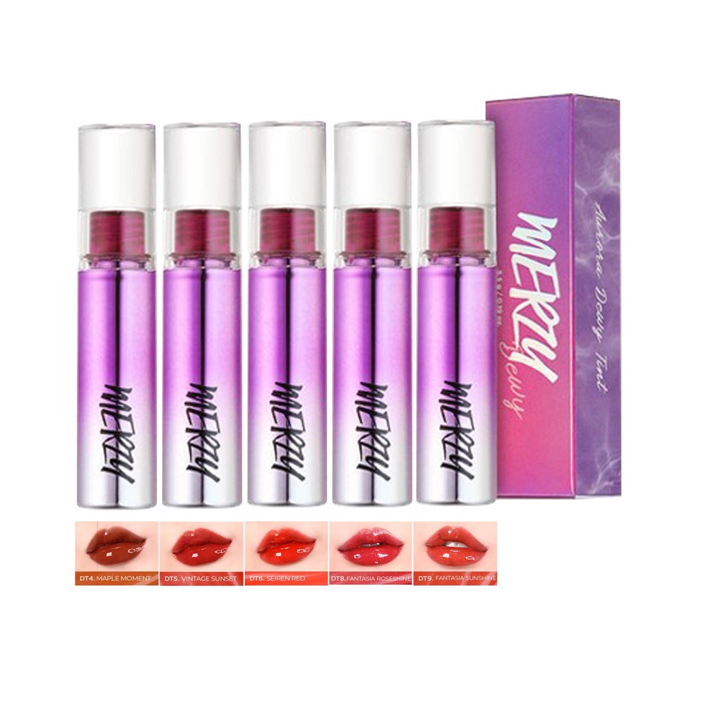 [Full Màu] Son Kem Lì Bóng Merzy Aurora Dewy Tint | BigBuy360 - bigbuy360.vn