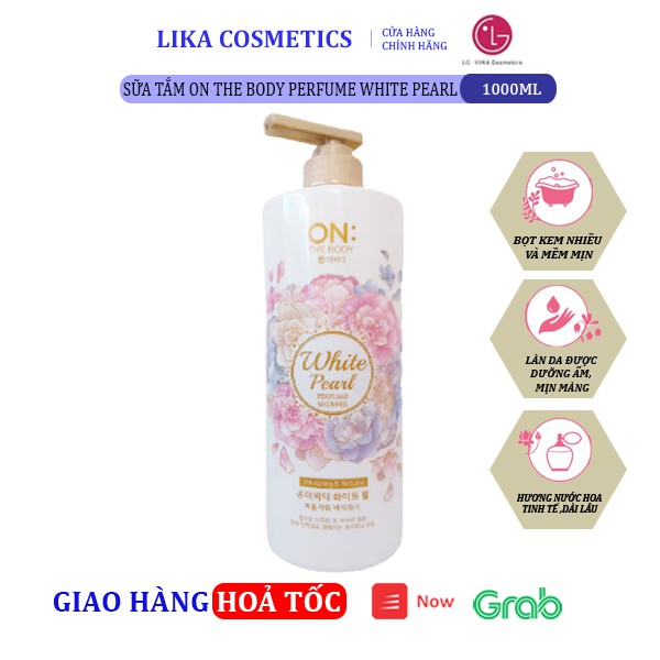 Sữa tắm nước hoa On The Body Perfume White Pearl 1000g