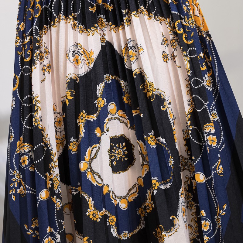 Chân Váy Chữ A Lưng Cao Xếp Ly Thời Trang Dành Cho Nữ