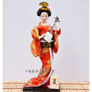 Mô hình búp bê Geisha mặc Kimono Nhật Bản dùng trang trí nhà cửa