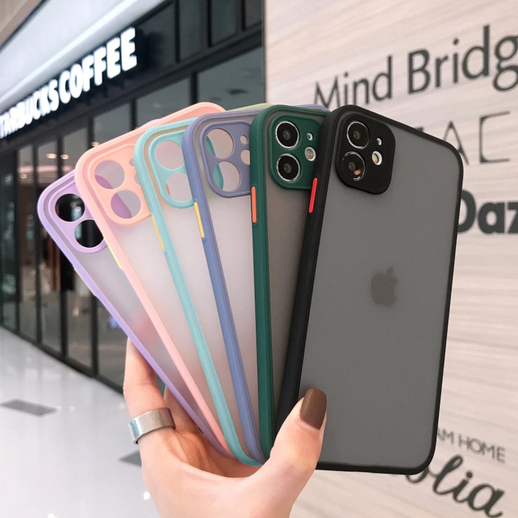 Ốp lưng viền nhám cạnh vuông IP12 - Ốp iphone 6/6s/7/8/7plus/8plus/Xs/Xsmax/11/11promax/12 S4-10