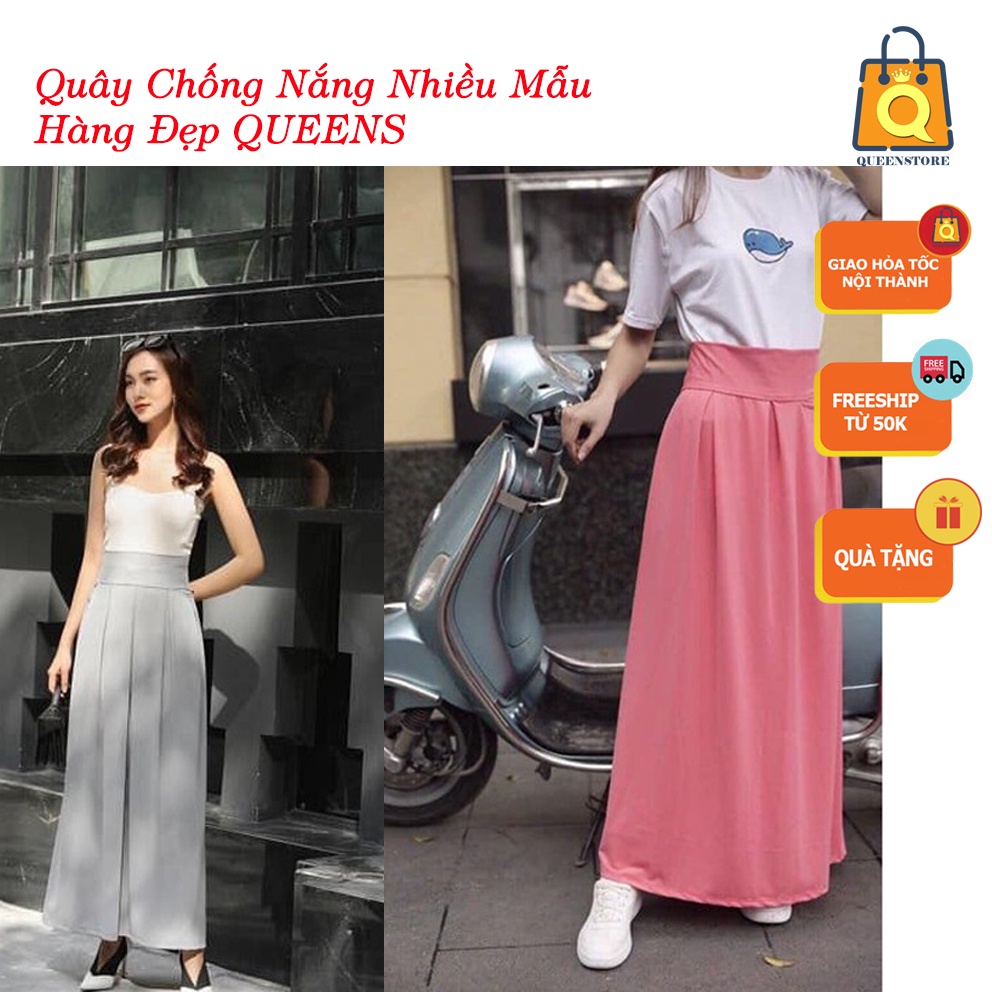 Váy Quây Chống Nắng Thông Hơi, Cotton, Quần Chống Nắng Thông Minh Hàng Đẹp - QUEENS