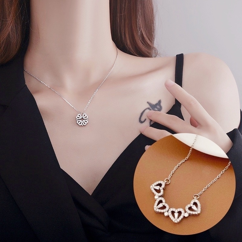 Vòng cổ Mạ Vàng 18K Đính Đá Phong Cách Hàn Quốc