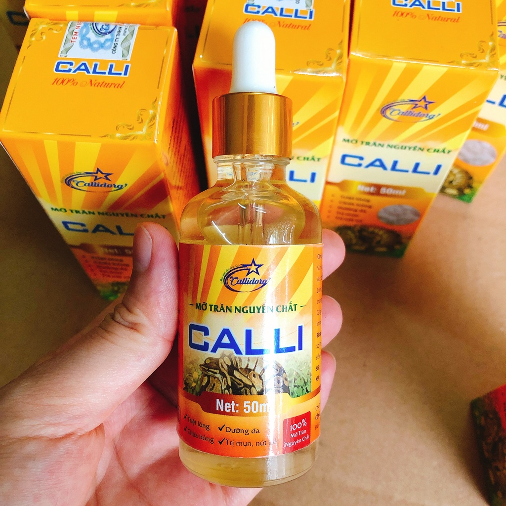 mỡ trăn triệt lông nguyên chất an lành Calli Honey, mỡ trăn tươi tẩy lông vĩnh viễn 50ml - MTC