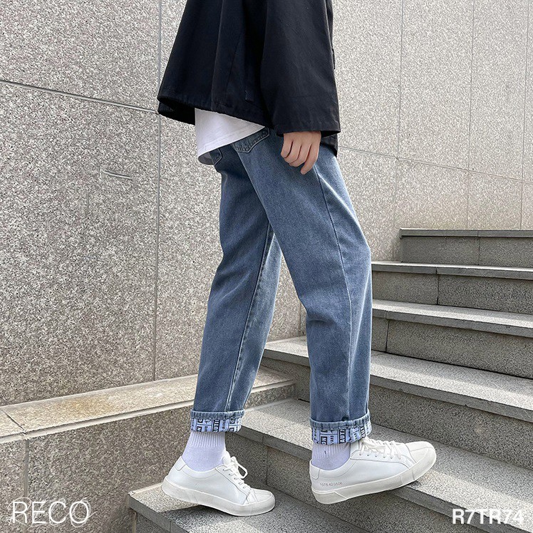 Quần jean nam Hàn Quốc cao cấp dáng rộng Trousers Loose R7TR74 Unisex