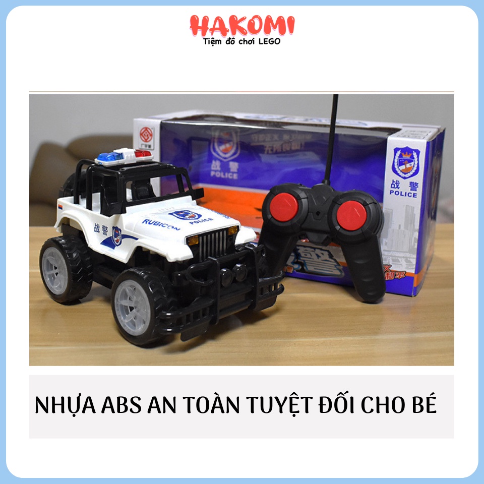 Xe Ô Tô Điều Khiển Từ Xa - Xe Địa Hình Cảnh Sát Leo Núi Có Nhạc Cho Bé