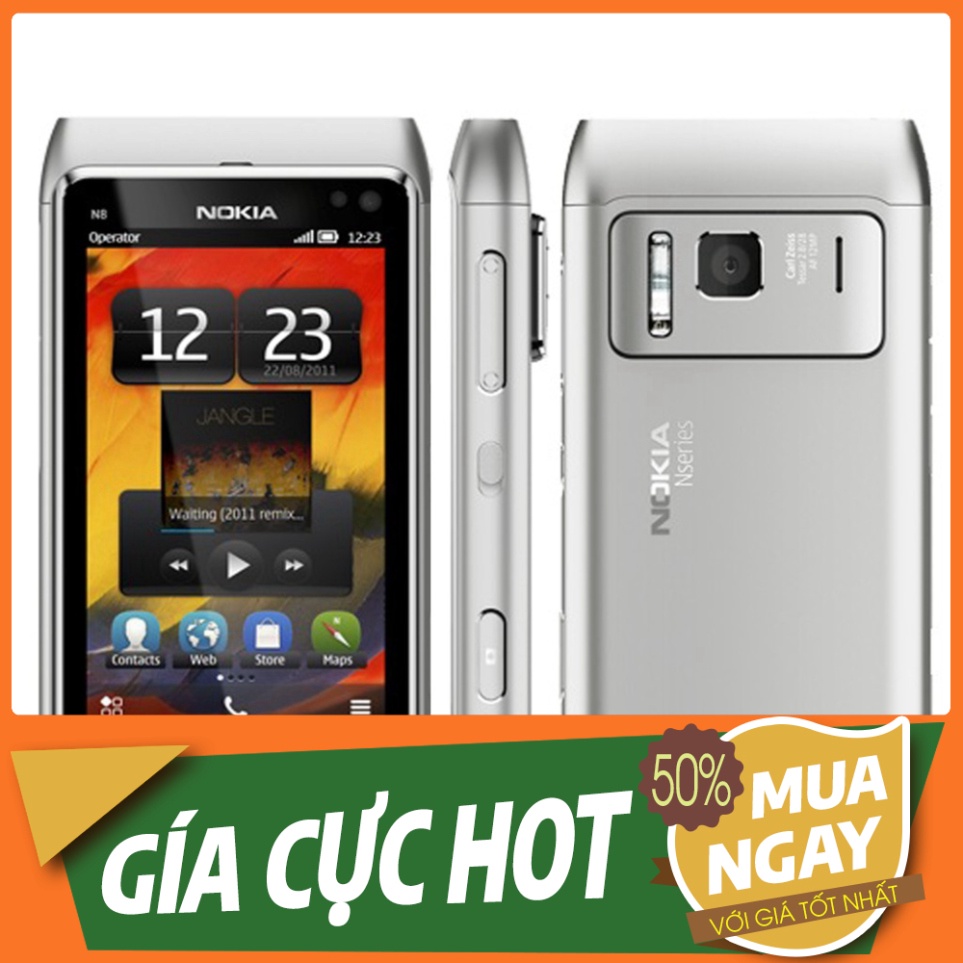 XẢ KHO HÀNG Điện Thoại Nokia N8 cảm biến bộ lưu trữ 16G WiFi 3G hàng hiệu BH 6 Tháng XẢ KHO HÀNG