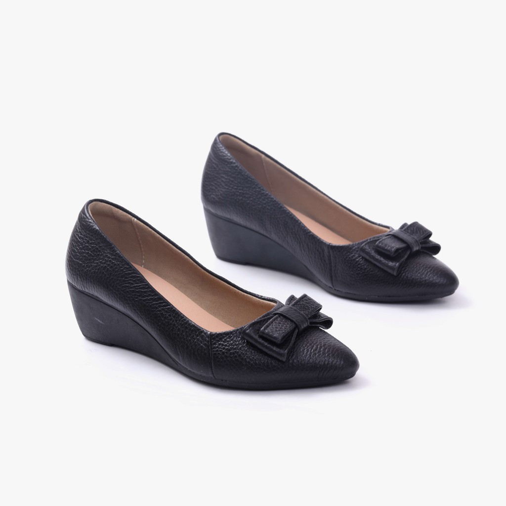 Giày Búp Bê Đế Xuồng Da Thật 3cm Mũi Nhọn Gắn Nơ X619