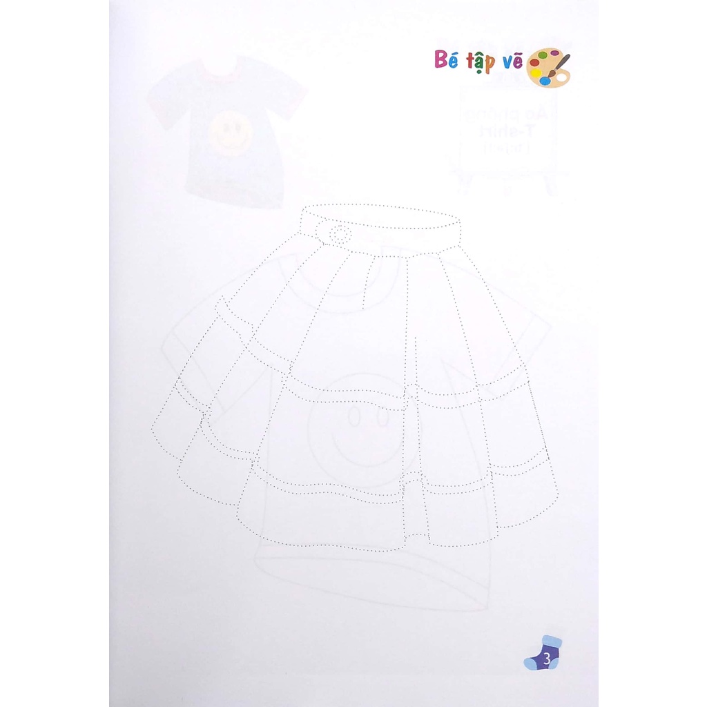 Sách Bé Tập Làm Họa Sĩ - Bé Tô Màu - Tập 8 - Trang Phục Cho Bé (Việt - Anh)