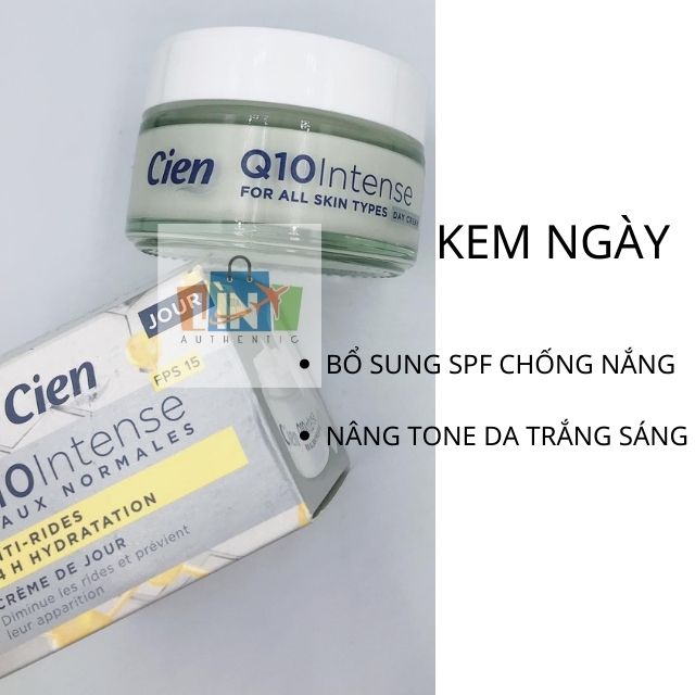 Kem dưỡng da CIEN Q10 INTENSE ngày và đêm chống lão hóa 50ml bản Pháp