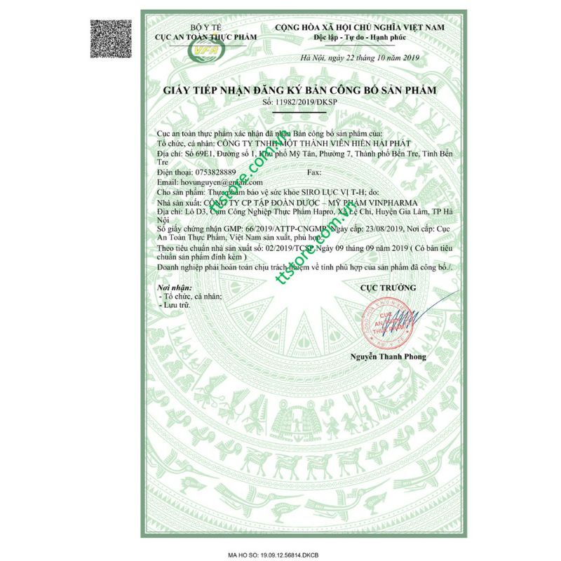 siro cao lỏng traluvi chai 100ml phòng ra mồ hôi trộm