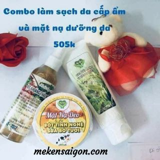 Combo làm sạch da cấp ẩm và mặt nạ dưỡng da Mẹ Ken
