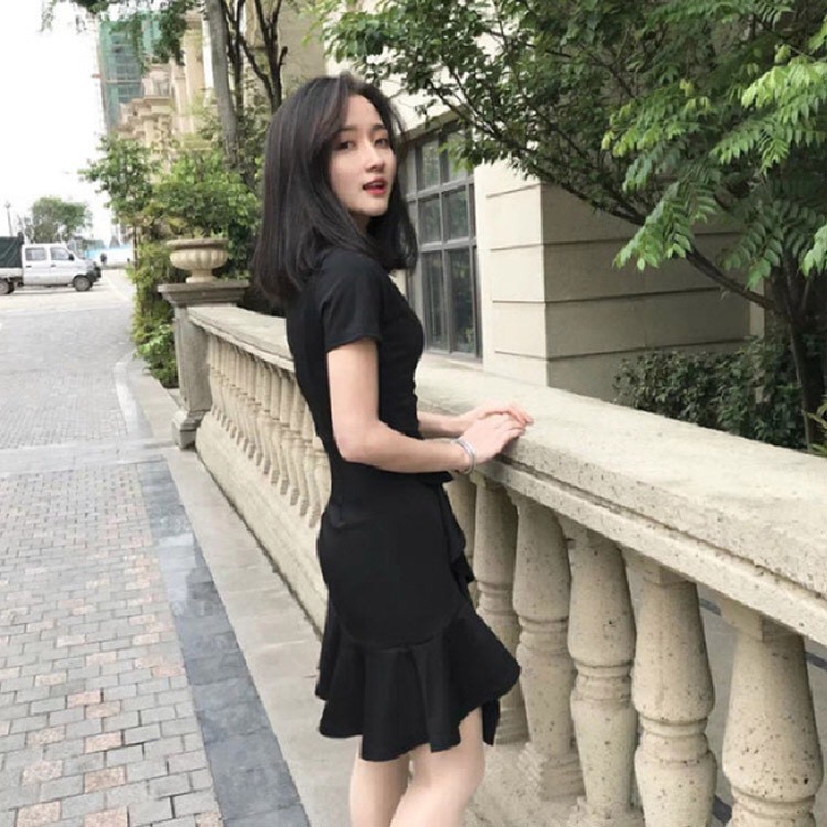 Đầm nữ body ôm ngắn tay kiểu đuôi cá ulzzang Hàn Quốc V30 - Peyy Clothing | BigBuy360 - bigbuy360.vn