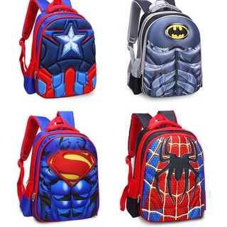 Balo - cặp sách đi học cho bé trai hình 3D các nhân vật Siêu Nhân người nhện TE7
