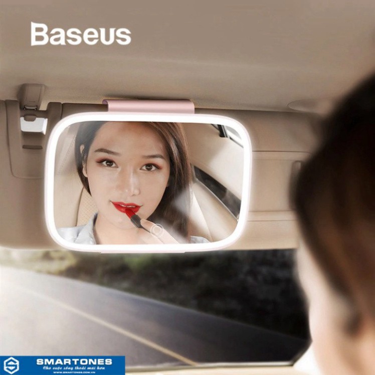 Gương chiếu hậu trong xe ô tô Baseus Delicate Queen, tráng gương 4K mạ bạc tích hợp đèn LED, kích thước 8.3 inch