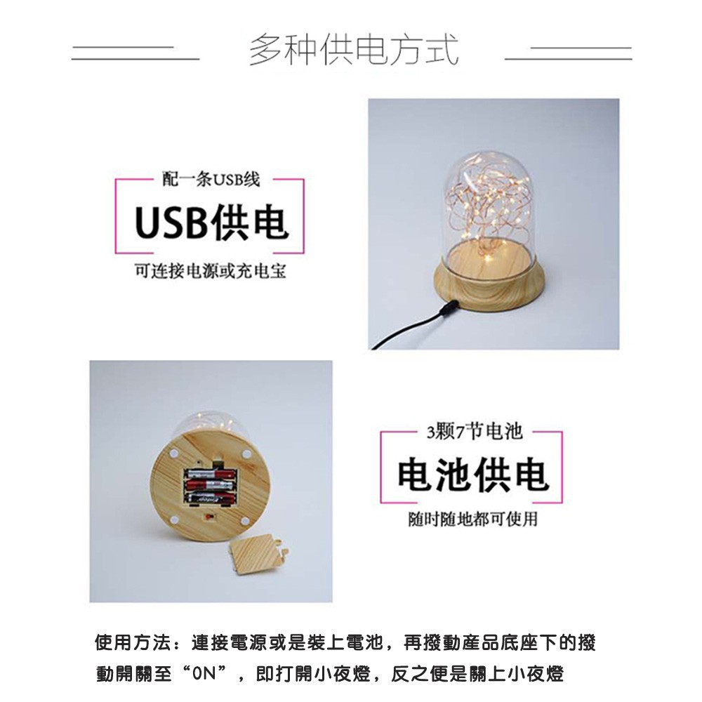 Đèn Ngủ USB Trong Suốt Bằng Gỗ Tạo Hình Bông Hoa Màu Bạc Trang Trí Lãng Mạn Quà Tặng Lãng Mạn
