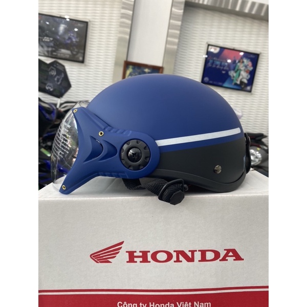 Mũ bảo hiểm nửa đầu có kính màu xanh Honda chính hãng