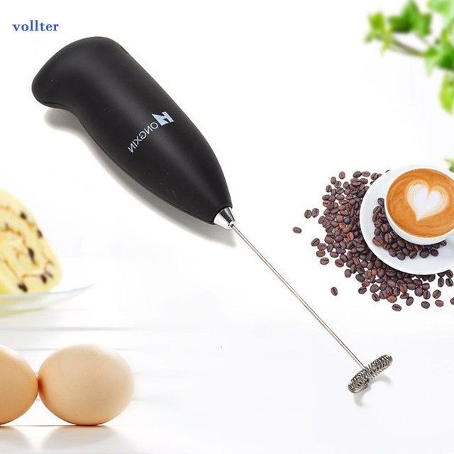 【VOLLTER】 Handhold Milk Frother Battery Operated Foam Maker Electric Egg Beater Coffee Hot Chocolate Stirrer